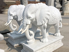 传统墓碑上摆放石雕大象有什么含义和讲究
