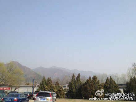 北京3日天气晴朗（来源：新浪微博）