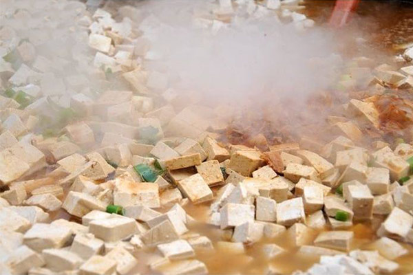 豆腐饭的制作