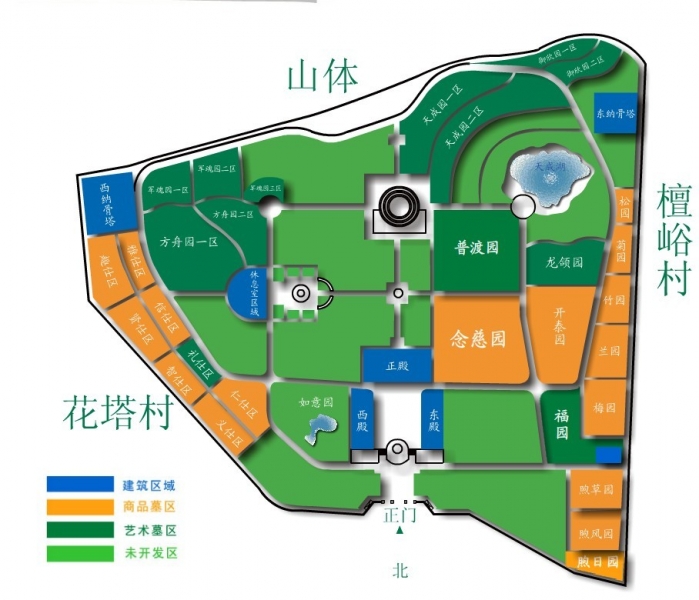 北京天寿陵园布局