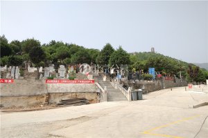 墓区前