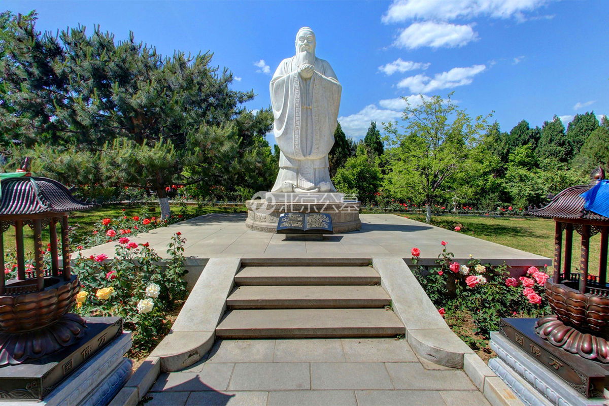 清东陵万佛园景观之孔子像-北京公墓网